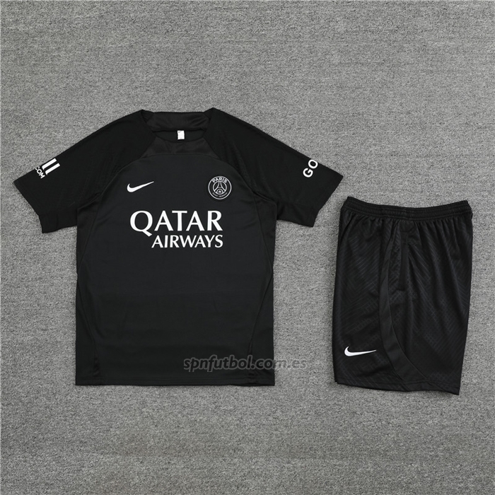 Chandal del Paris Saint-Germain Manga Corta 2022-2023 Negro - Pantalon Corto